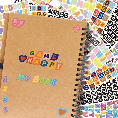 2000+ pcs Magazine Letter Stickers Vintage Scrapbook Letters Stickers, Small Ransom Alphabet Sticker for Junk Journal Scrapbooking Supplies Journaling Laptop Water Bottle DIY Crafts Gift in Saudi Arabia