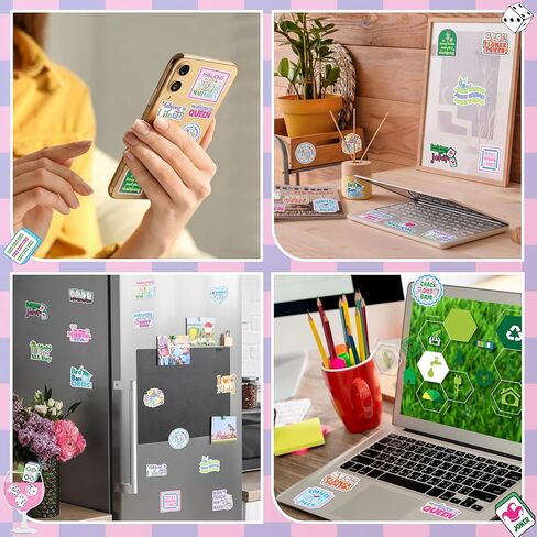 20 Pcs Funny Mahjong Stickers Mahjong Decals Gifts Vinyl Self Adhesive Waterproof Stickers for Water Bottle Scrapbook Laptop Luggage Phone Mah Jong Party Supplies in Kuwait