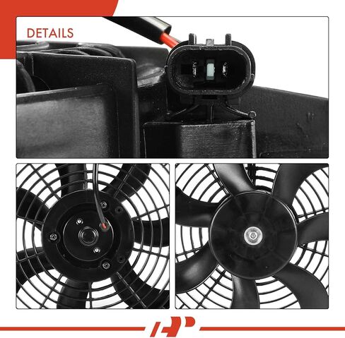 A-Premium Right A/C Condenser Fan Assembly Compatible with Select Hyundai Models - Santa Fe 2001-2006, 2.4L 2.7L - Replace# 9773026200, 9773026150 in Kuwait