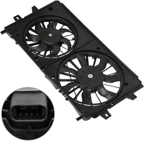 621-430 Radiator Cooling Fan Assembly for 2008-2009 for Buick Allure Lacrosse,2006-2013 for Chevry Impala,2005-2008 for Pontiac Grand Prix,Replace# 674-00942 GM3115188 in Kuwait