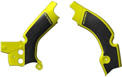 Acerbis X-Grip Frame Guards Yellow/Black Compatible with Suzuki RMZ450 2008-2017 - 2630531017 in Kuwait