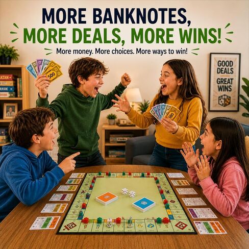 Zadin Play Money Compatible for Monopoly Board Game - 480pcs of 60 Each Bill Denomination, Double Sides Printing Paper Money for Pretend Play Cashier, Prop Money, Fake Money in Saudi Arabia