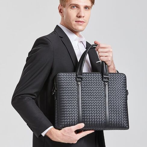 laptop bag Laptop Bag Business Briefcase Gifts For Men Women Messenger Shoulder Bag With Strap 2-layered in Kuwait