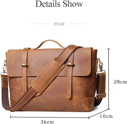 laptop bag Messenger Bag For Men Vintage Leather Laptop Briefcase Large Computer Laptop Bag For Office in Kuwait
