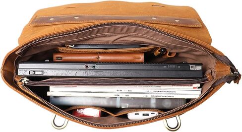 laptop bag Messenger Bag For Men Vintage Leather Laptop Briefcase Large Computer Laptop Bag For Office in Kuwait
