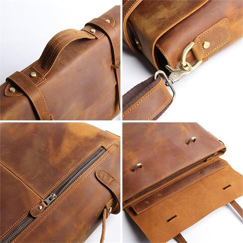 laptop bag Messenger Bag For Men Vintage Leather Laptop Briefcase Large Computer Laptop Bag For Office in Kuwait