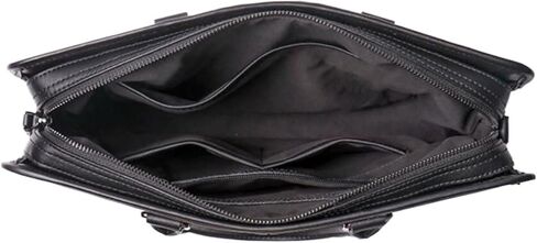 laptop bag Leather Laptop Bag For Men 14 Inch Briefcase Waterproof Computer Handbags Shoulder Crossbody in Kuwait