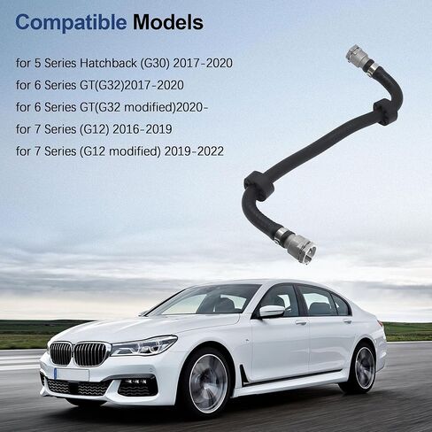 Return Pipe Aluminum Joint Assembly Compatible with 2017-2020 for BMW 5 Series 525i 530i # 17128602599 MX01470063 824533901 824590101 BBE910155 B4228520 B4228547 BF0426660705 in Kuwait