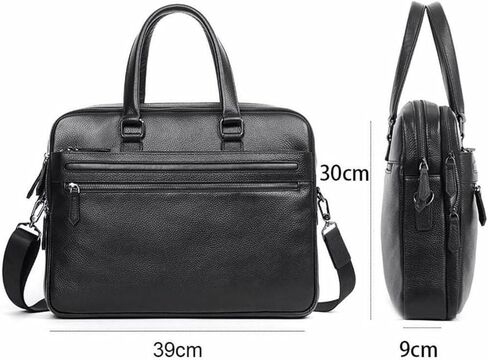 laptop bag Leather Briefcase for Men Laptop Crossbody Shoulder Messenger Bag Attache Case for Business Travel Work Lawyer in Kuwait