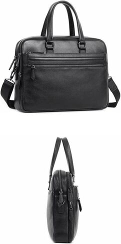 laptop bag Leather Briefcase for Men Laptop Crossbody Shoulder Messenger Bag Attache Case for Business Travel Work Lawyer in Kuwait