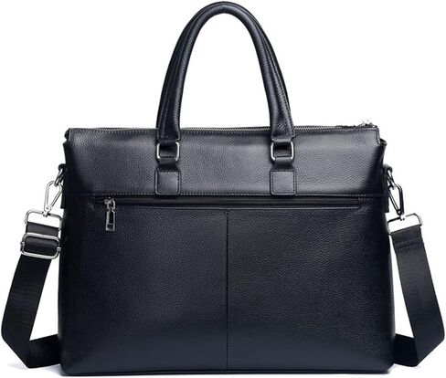 laptop bag Vintage Leather Briefcase 14 inch Leather Laptop Bag for Men Retro Work Tote with Shoulder Messenger Bag in Kuwait