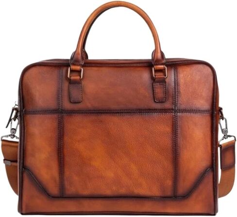 laptop bag Leather Laptop Messenger Briefcase Bag for Men-Leather Satchel for Travel and Office Shoulder Bag-Rustic in Kuwait