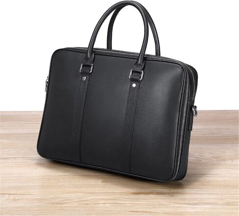 laptop bag Business Bag Leather Briefcase Shoulder Laptop Business Bag For Men Laptop Bags 14-inch in Kuwait