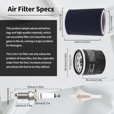 Air Filter & Oil Filter & Spark Plug Kit Compatible with Yamaha Grizzly Bruin Wolverine 350 450 2004-2014 Kodiak 400 450 2004-2006 YFM450FX YFM350 YFM450F YFM400F 2004-2014,5UH-E4451-10-00 in Kuwait