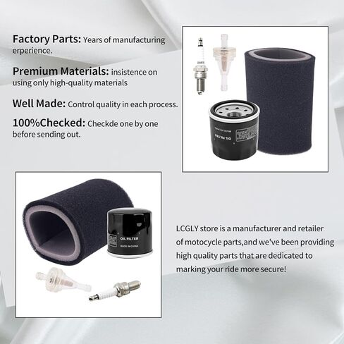 Air Filter & Oil Filter & Spark Plug Kit Compatible with Yamaha Grizzly Bruin Wolverine 350 450 2004-2014 Kodiak 400 450 2004-2006 YFM450FX YFM350 YFM450F YFM400F 2004-2014,5UH-E4451-10-00 in Kuwait