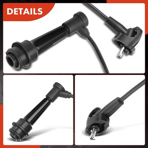 A-Premium 3 Yellow Ignition Coils with 3 Spark plug Wires Compatible with Lexus GS300, IS300, SC300 & Toyota Supra, 1998-2005 L6 3.0L in Kuwait