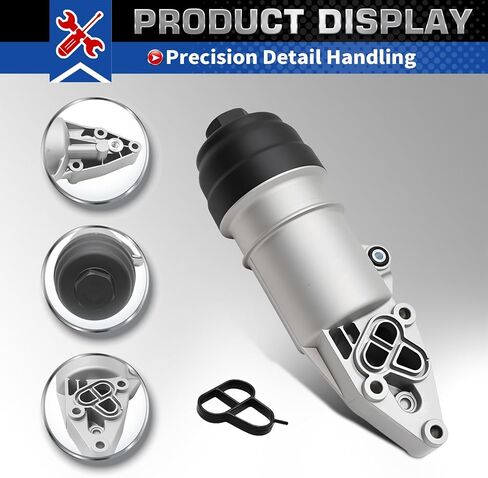 06E115405K Aluminum Oil Filter Housing Compatible with A4 A5 A6 A7 A8 Quattro Q5 Q7 S4 S5 2005-2018 06E115405A 06E115405C in Saudi Arabia