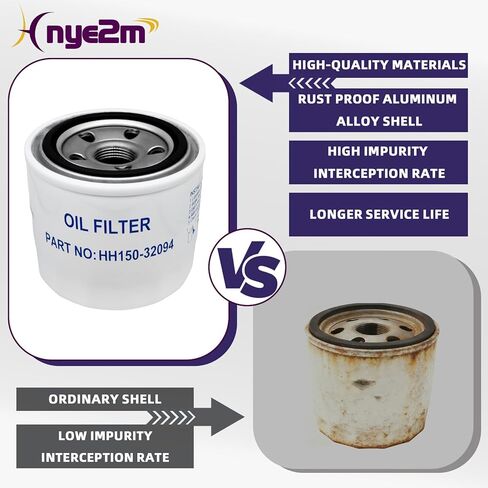 4 pcs HH150-32094 Oil Filter Replacement Compatible with Kubota BX2200D BX22D BX23D B2150 B2301 B2320 B2400 B1550 B1700 BX2660 BX2670 B20 B21 B26B2301 B2320 B2400 B2410Tractors in Saudi Arabia