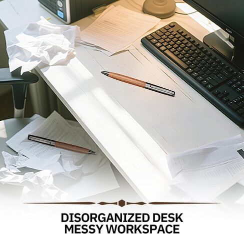 YUNCHUN Wood Pen Holder, Wooden Desk Accessories for Office, Business Desk Organizers, Executive Pens Display Stand for Decoration, Pencil Holder Desktop Pen Holder in Saudi Arabia