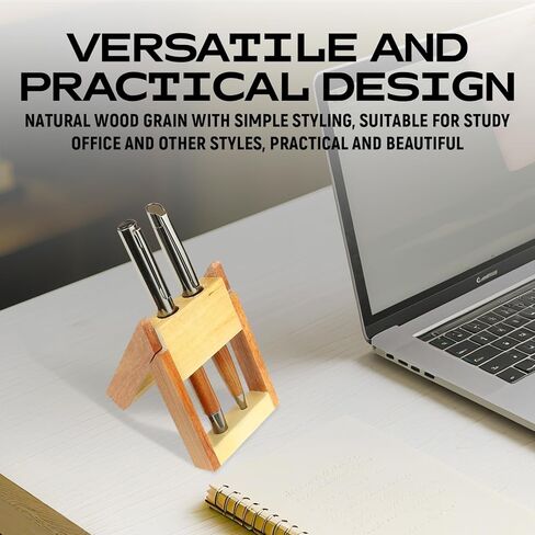 YUNCHUN Wood Pen Holder, Wooden Desk Accessories for Office, Business Desk Organizers, Executive Pens Display Stand for Decoration, Pencil Holder Desktop Pen Holder in Saudi Arabia