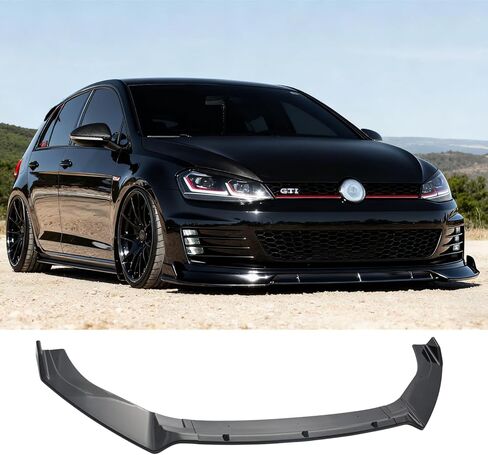 Front Bumper Lip Splitter for 2015–2021 Volkswagen Golf GTI MK7 MK7.5 R Style 3PCS, Gloss Black in Saudi Arabia