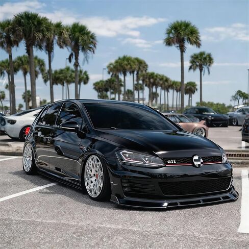 Front Bumper Lip Splitter for 2015–2021 Volkswagen Golf GTI MK7 MK7.5 R Style 3PCS, Gloss Black in Saudi Arabia