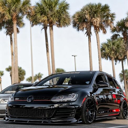 Front Bumper Lip Splitter for 2015–2021 Volkswagen Golf GTI MK7 MK7.5 R Style 3PCS, Gloss Black in Saudi Arabia