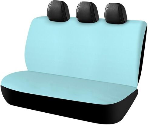 Women's Universal Fit Auto Soft Back Seat Cover, Light Blue Fashion Decor Car Seat Cover Padded Rear Bench for Trucks SUV in Saudi Arabia