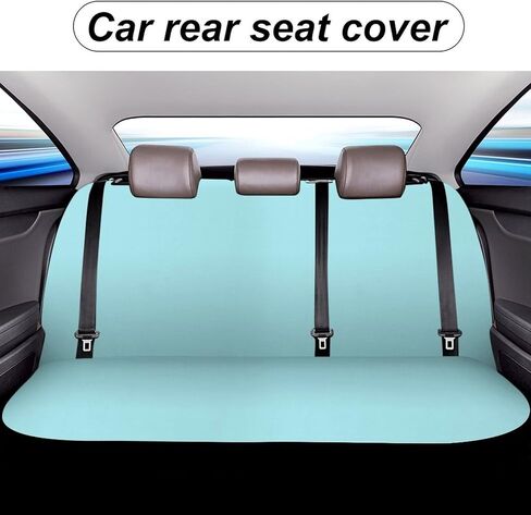Women's Universal Fit Auto Soft Back Seat Cover, Light Blue Fashion Decor Car Seat Cover Padded Rear Bench for Trucks SUV in Saudi Arabia