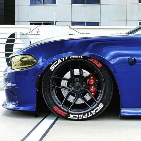 2X شعارات Redeye Fender مخصصة متوافقة مع Scat Pack Dodge Challenger Charger SRT (أسود لامع، 3.5 بوصة × 3.5 بوصة) in Kuwait