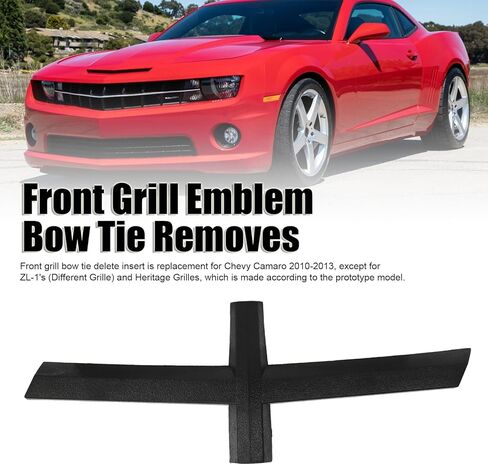 Plplaaoo Front Grill Emblem Bow Tie for Chevy 2010-2013 – Personalized Black ABS Car Emblem with Airflow Guiding Grill Bow Tie Insert for Enhanced Performance & Style in Kuwait