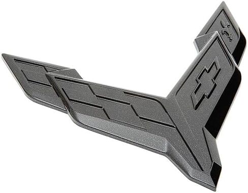 C8 Corvette GM 86563245 Crossed Flags Front Nose Emblem - Stealth Carbon Flash Decal Logo for C8 Stingray, Z51 Corvettes in Kuwait