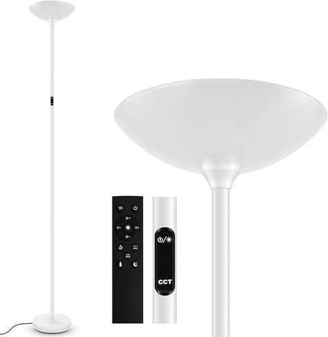 BoostArea Floor Lamp/Standing Lamp, 20W 2000LM LED Torchiere Lamp, Stepless Dimmable, Touch Control, 3000K Daylight, 50000hrs Lifespan for Living Room, Bedroom in Saudi Arabia