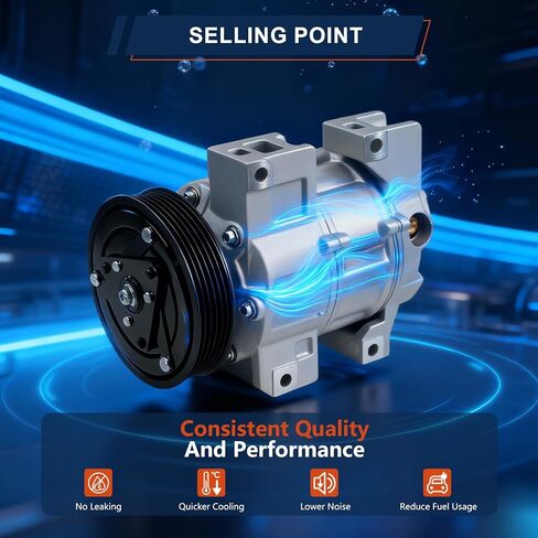 CO-10886C Air Conditioning A/C Compressor Compatible with Nissan Altima 2007-2012 2.5L (Note: 2007-2011 Fit GAS only), Sentra 2007-2012 2.5L Replacement # 92600ZE90B 92600ZN40B in Saudi Arabia