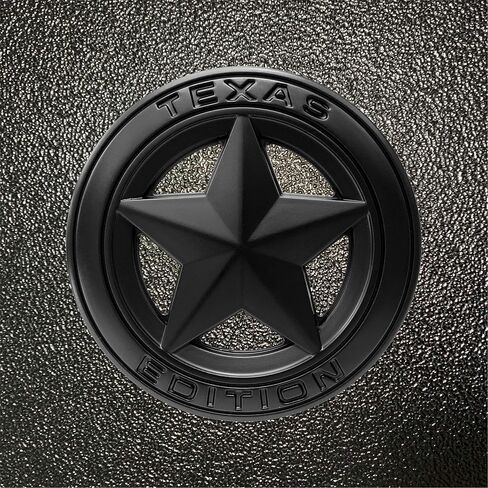 2 Count Aluminum Alloy 3D Round All Black Texas Edition Emblem Lone Star Decal Adhesive Sticker Universal Fit Compatible with Chevrolet Silverado Sierra Car Truck Auto in Kuwait