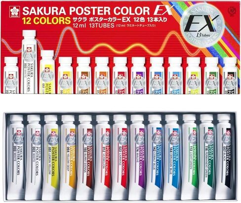 サクラクレパス Sakura Color Products 13 12-color Poster Colors a Lamination Tube Is Entered. in Saudi Arabia