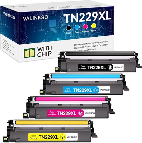 TN229XL Toner Cartridge Replacement for Brother TN229 TN229XL Toner Compatible with Brother MFC-L3780CDW HL-L3280CDW MFC-L3720CDW HL-L3220CDW HL-L3300CDW, High Yield 4-Pack (BK/C/M/Y) in Saudi Arabia