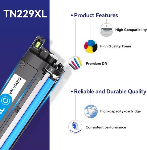 TN229XL Toner Cartridge Replacement for Brother TN229 TN229XL Toner Compatible with Brother MFC-L3780CDW HL-L3280CDW MFC-L3720CDW HL-L3220CDW HL-L3300CDW, High Yield 4-Pack (BK/C/M/Y) in Saudi Arabia