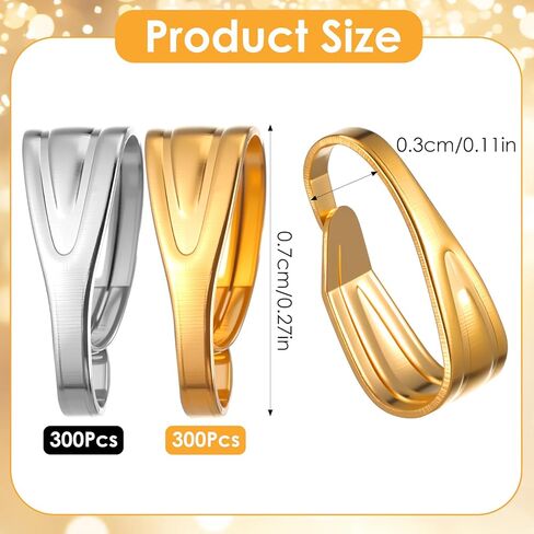 600 Pcs Pinch Bails for Jewelry Making, 7x3 mm Metal Pendant Clasps Jewelry Clasps for Necklace Bail Connector with Loop Charm Clasp Necklace Bracelet Pendant for DIY Craft in Kuwait