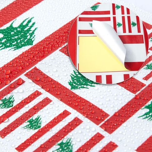 CANTENDO 3Pack Lebanon Flag Decal - Lebanese Flags Reflective Vinyl Car Stickers - for Car Window Bumper Waterproof Sticker (12 x 8.5 Inch) in Saudi Arabia