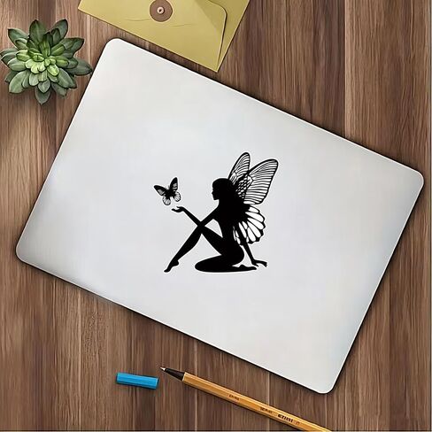 2 PCS Butterfly Fairy Vinyl Decals, Waterproof Removable Stickers for Laptops, Cars, Trucks, Bumpers,Motorcycles Z-147 in Saudi Arabia