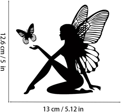 2 PCS Butterfly Fairy Vinyl Decals, Waterproof Removable Stickers for Laptops, Cars, Trucks, Bumpers,Motorcycles Z-147 in Saudi Arabia