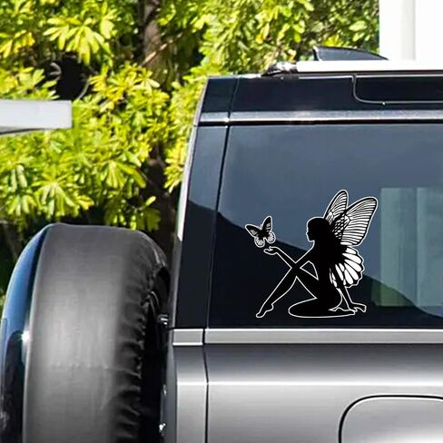 2 PCS Butterfly Fairy Vinyl Decals, Waterproof Removable Stickers for Laptops, Cars, Trucks, Bumpers,Motorcycles Z-147 in Saudi Arabia