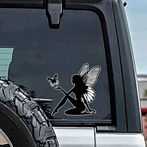 2 PCS Butterfly Fairy Vinyl Decals, Waterproof Removable Stickers for Laptops, Cars, Trucks, Bumpers,Motorcycles Z-147 in Saudi Arabia