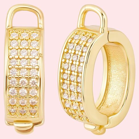 Beebeecraft 1 Box 10Pcs Cubic Zirconia Pendant Bails for Necklaces 18K Gold Plated Pinch Clip Bail Clasp Connector for Pendant Charm Connection in Kuwait