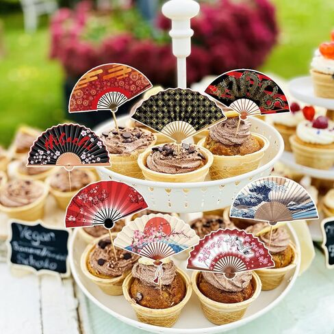 24 Pcs Hibachi Cupcake Toppers Hibachi Cake Decorations Hibachi Party Decorations Japanese Decorations Japanese Party Decorations Japanese Birthday Decorations in Kuwait