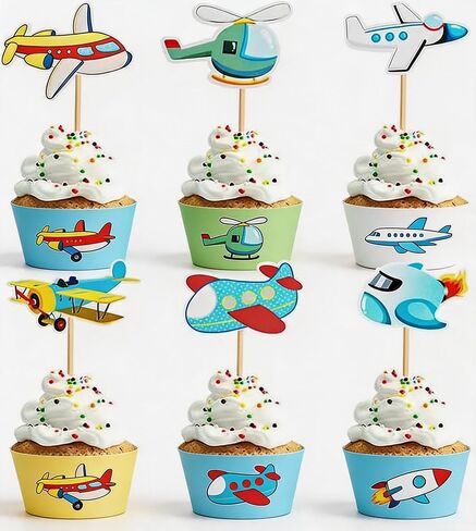 32Pcs Space Cupcake Toppers Outer Space Party Decorations Rocket Planet Trip to the Moon Cupcake Picks Decorations for Baby Shower Boys Girls Birthday Outer Space Themed Party Cake Decorations in Saudi Arabia