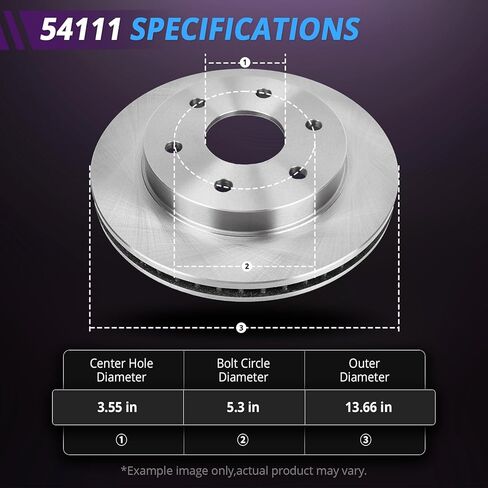 Front and Rear Brake Kit Replacement for 2010 2011 Ford F-150, Disc Brakes Rotors and Ceramic Pads, Front 13.78" and Rear 13.66", 54111 1012 54153 1414 in Kuwait