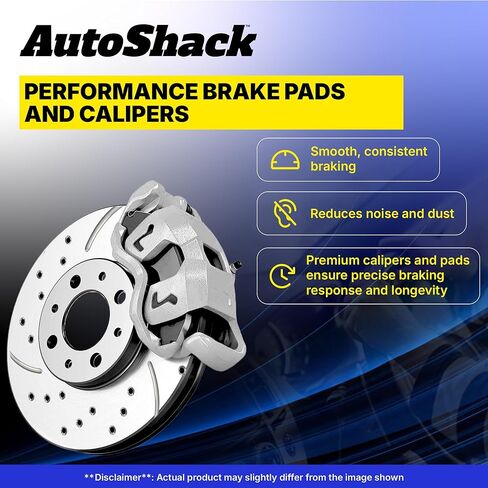 دوارات فرامل أمامية من AutoShack، وسادات وفرجار ممتازة لسيارة جيب، جراند شيروكي 2011-2017، 2021 - محفورة ومشقوقة مطلية بالزنك الفضي - SilverShield Pro - 13.78 بوصة (350 مم)، 5 عروات in Kuwait