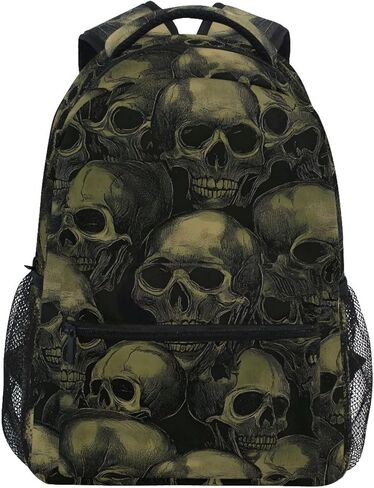 ALAZA Scary Retro Skull Backpack for Women Men,Travel Casual Daypack College Bookbag Laptop Bag Work Business Shoulder Bag Fit for 14 Inch Laptop in Saudi Arabia